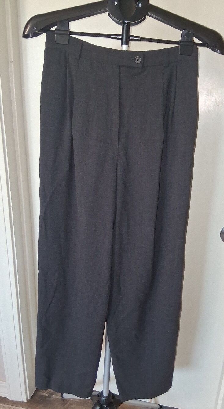 Women's Talbots Petites Charcoal Gray Wool Blend Straight Leg Dress Pant, 8P